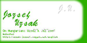 jozsef uzsak business card